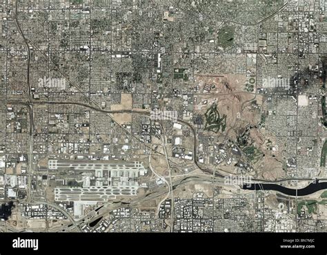Aerial Map View Above Phoenix Arizona Stock Photo Alamy