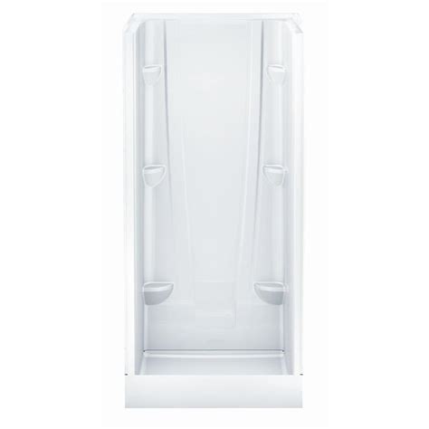 aquatic a2 36 in x 36 in x 76 in shower stall in white 3636cs aw the home depot