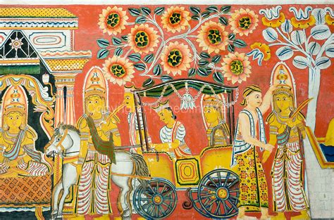 Sri Lanka Temple Paintings At Subodharamaya Temple Dehiwala