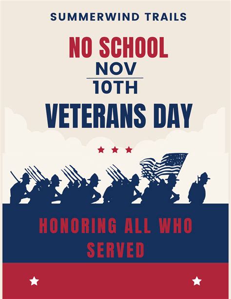 Veterans Day No School Summerwind Trails School