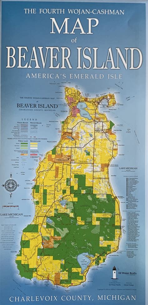 Ten Pack Of Wojan Cashman Maps Of Beaver Island Bic Center Store