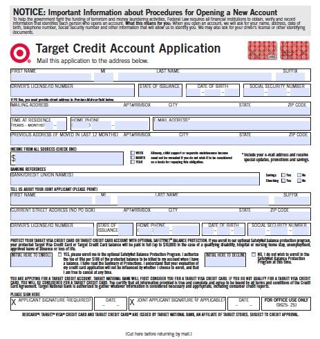 Apply for credit card with cosigner. target-credit-card-application
