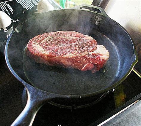 It is going to smoke so turn on the fan on the range and get ready to open the window if it isn't already done. How To Cook Steak In A Cast Iron Skillet / How to Cook the Perfect Steak in a Cast Iron Pan ...