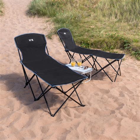 Folding Sun Lounger Portable Recliner Beach Camping Garden Lightweight