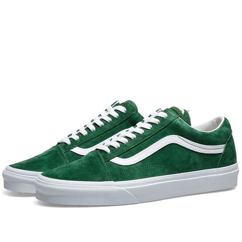 Buy vans women's green old skool suede sneaker. Vans Old Skool Pig Suede Fairway & White | END.