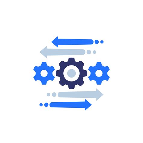 Automation And Optimization Process Icon On White 1918183 Vector Art At