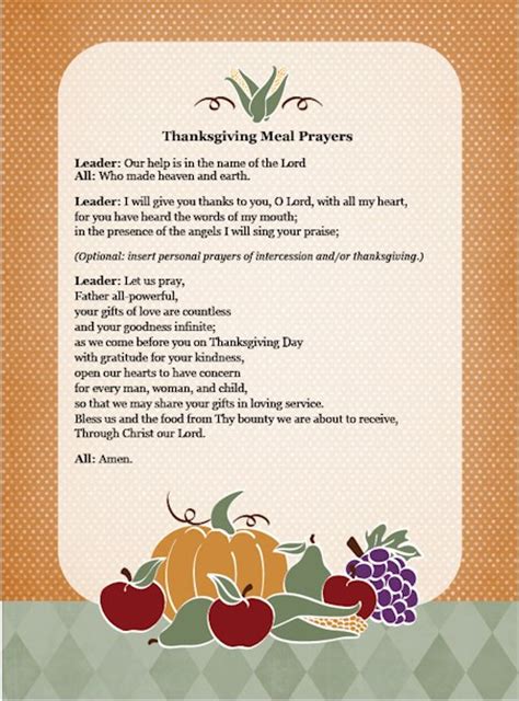 Teaching kids prayer is an important step in showing them the ways of our faith. Thanksgiving Day Meal Prayers - Family in Feast and Feria