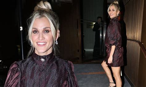 Newly Single Ashley Roberts Puts On A Leggy Display In A Burgundy Dress