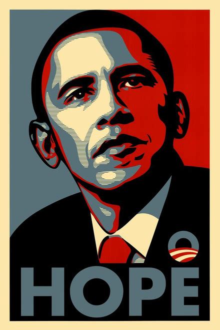 Laminated Barack Obama Poster Hope American President Motivational