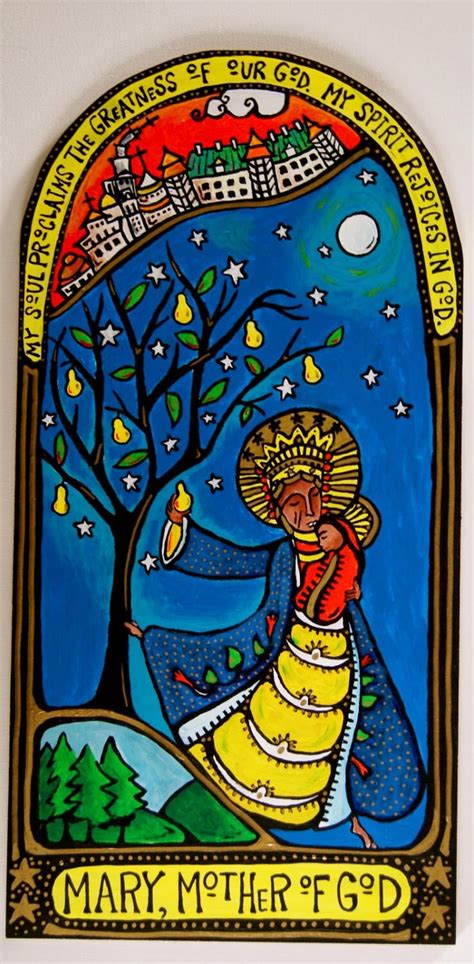 Mary Mother Of God Art Print Dancing Monk Series Etsy