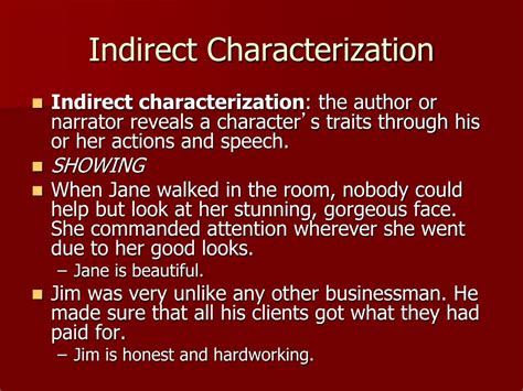 PPT - Direct vs. Indirect Characterization PowerPoint Presentation - ID ...