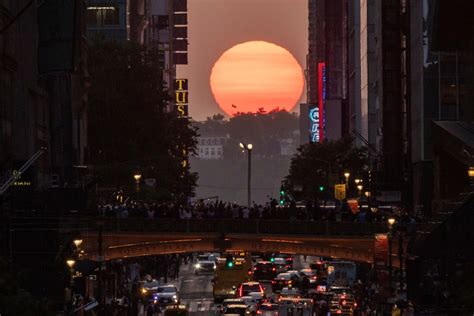 Las Impresionantes Fotos Del Manhattanhenge La Puesta De Sol Que Atrae