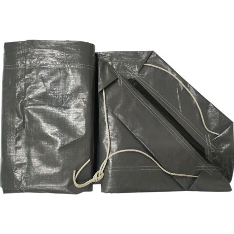 Everbilt 9 Ft X 9 Ft Drawstring Tarp In Grey And Black The Home