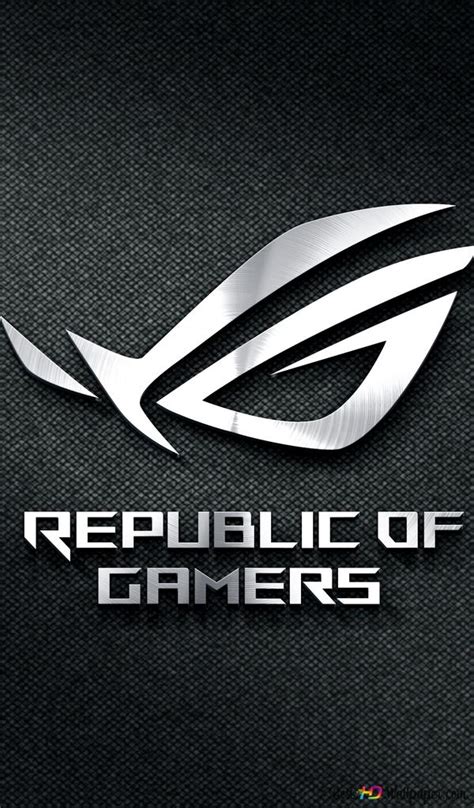 Asus Rog Republic Of Gamers Asus 3d Silver Metal Logo 4k Wallpaper