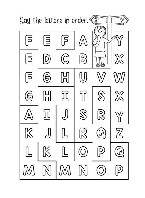 alphabet maze english unite alphabet worksheets preschool phonics