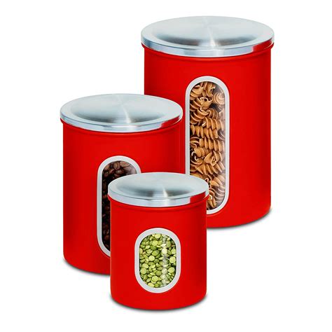 Best Red Canister Sets For Kitchen Counter Home And Home