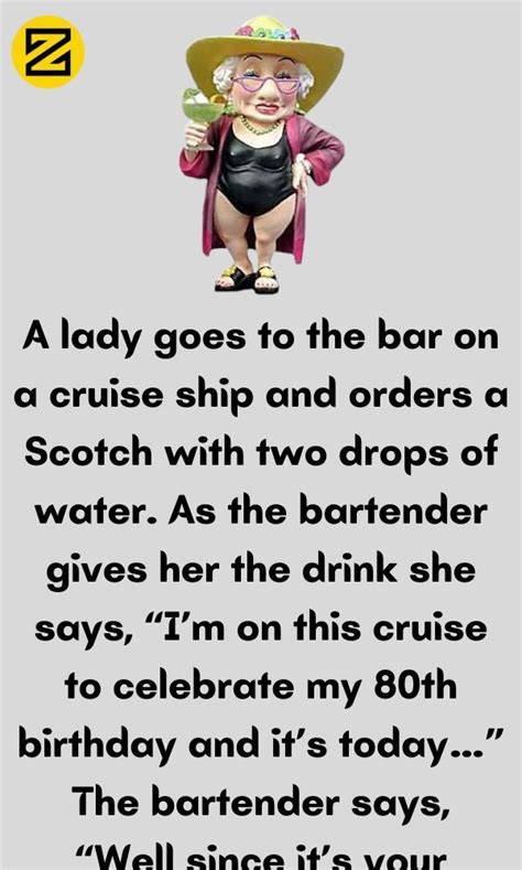 80 year old lady goes for a birthday drink in 2022 funny jokes dark humor jokes clean jokes