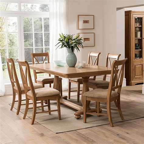 Brid Oak 4 6 Person Oval Dining Table Dining Tables Meubles