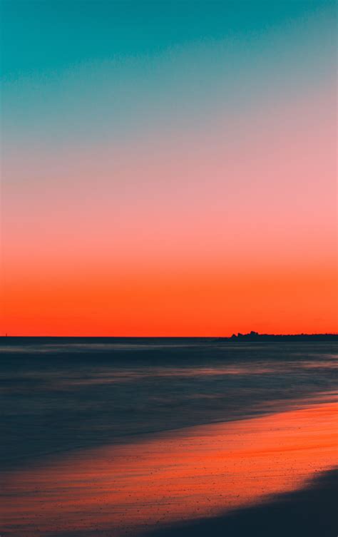Download 840x1336 Wallpaper Beach Clean Sky Skyline