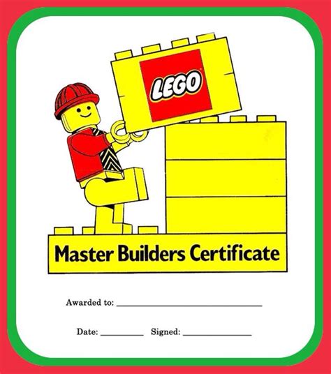 Lego is now even better than before. Certificate | Lego birthday party