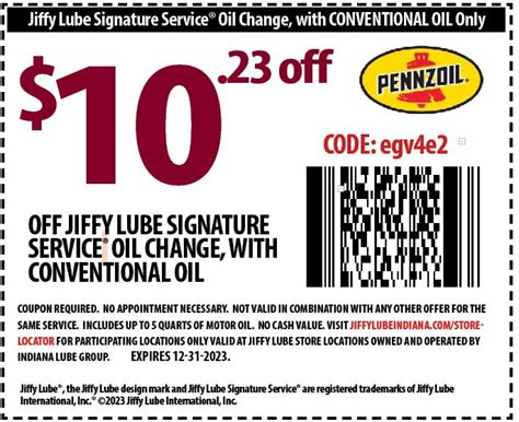 Oil Change Coupons Synthetics And High Mileage Indiana Jiffy Lube