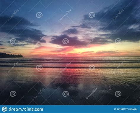 Sunset In Thailand Clouds In The Sky Phuket Stock Image Image Of