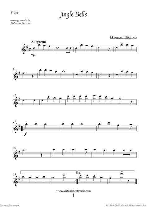 Although jingle bells has come to be practically synonymous with christmas, james pierpont originally wrote it in 1857 for a thanksgiving. Easy Christmas Flute, Violin and Cello Sheet Music PDF