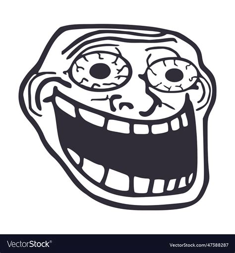 internet meme trollface design royalty free vector image