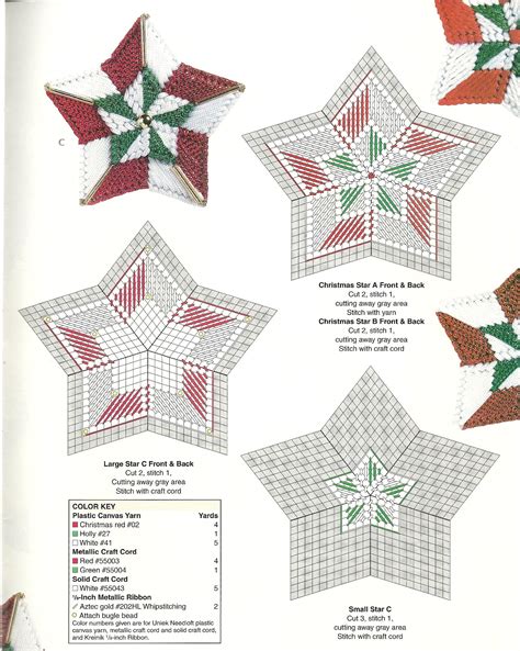 Star Ornaments 22 Plastic Canvas Coasters Plastic Canvas Stitches