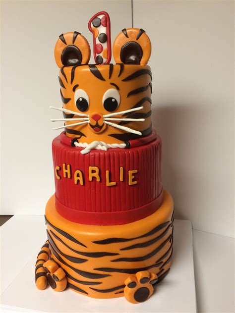 daniel tiger cake designs tiger cake daniel cakecentral topper fondant buttercream decor