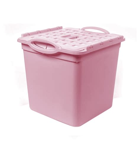 Square Stacking Bin With Fold Out Lid Starplast