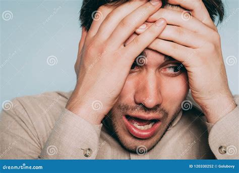 Emotional Breakdown Desperate Man Distress Emotion Stock Photo Image