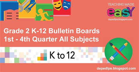 Grade 2 K 12 Bulletin Boards 1st 4th Quarter All Subjects Deped Lps