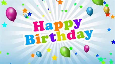 Cool Happy Birthday Concept Background Stock Motion Graphics Sbv