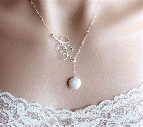 Bridesmaids Gifts Wedding Jewelry Pearls Necklace Pearl Lariat