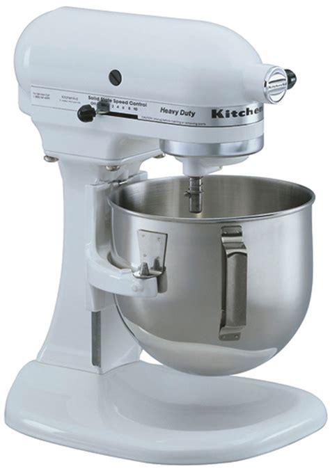 The heavy duty kitchenaid mixer always starts slow (soft start) even if you choose higher speeds. Kitchenaid 5K5SSWH Heavy Duty Lift Bowl Mixer- White 220 Volt