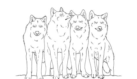 Wolf Pack Coloring Coloring Pages