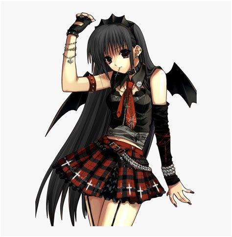 Vampire G Anime Female Black Hair Vampire Anime Girl Hd Png Download