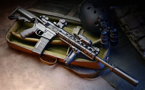 Assault Rifle M4 Machine Weapon Gun Military Police Wallpaper