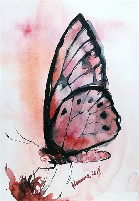 Monarch Butterfly Wall Art Original Watercolor Painting Etsy
