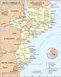 Large detailed political and administrative map of Mozambique | Vidiani ...