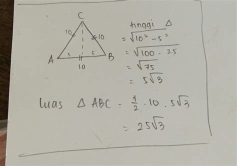 Contoh Soal Luas Dan Keliling Segitiga Sama Sisi Berbagai Contoh