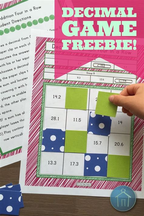 Decimal Operations Game Freebie Decimal Operations Math Projects