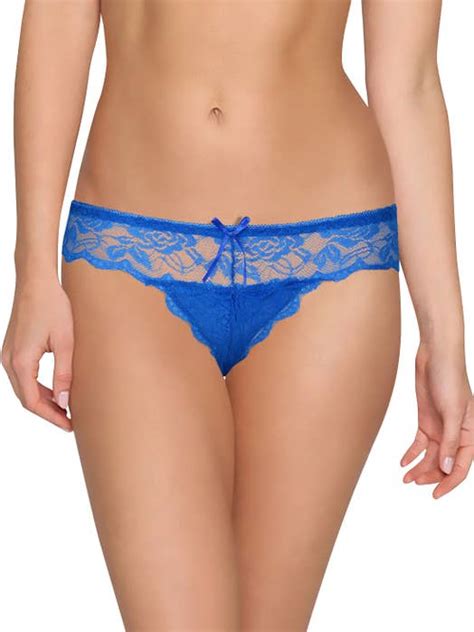 Buy Shyle Royal Blue Lace Thong Online India