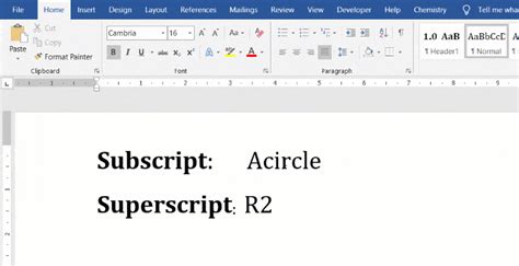 Ms Word Shortcut For Subscript And Superscript Pickupbrain Be Smart