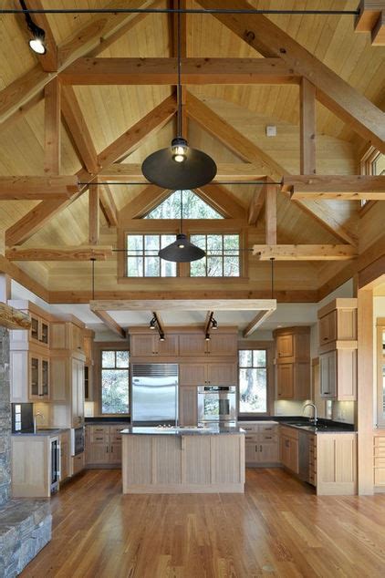 When a vaulted ceiling has a different pitch than the roof planes above, scissor trusses are produced. 46 best Open truss ceilings images on Pinterest | Ceiling ...