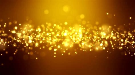 Abstract Motion Background Shining Gold Particles Stars Sparks Wave