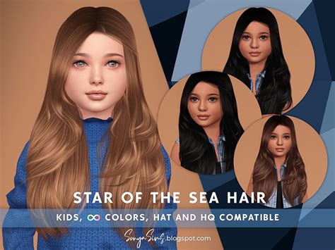 The Sims Resource Sonyasims Star Of The Sea Kids Hairearly Access On