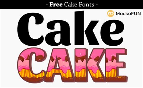 🍰 Free Cake Fonts Mockofun