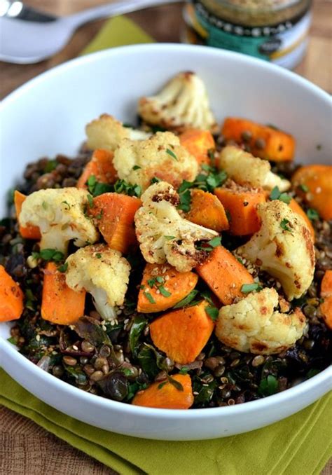 These vegetarian middle eastern recipes have you covered. Middle Eastern Lentils with Roasted Cauliflower, Sweet Potatoes & Dukkah | Whole food recipes ...